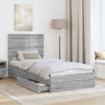 vidaXL Úložná posteľ Sivý Sonoma 75 x 190 cm Kompozitné drevo – Obrázok 3