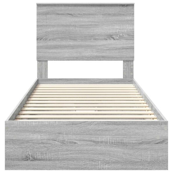 vidaXL Úložná posteľ Sivý Sonoma 75 x 190 cm Kompozitné drevo – Obrázok 8