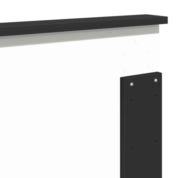 vidaXL Rám postele Čierna a strieborná 200 x 200 cm Kompozitné drevo – Obrázok 12