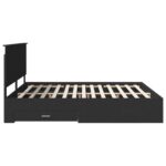 vidaXL Rám postele Čierna a strieborná 200 x 200 cm Kompozitné drevo – Obrázok 9