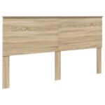vidaXL Rám postele Sonoma dub 200 x 200 cm Kompozitné drevo – Obrázok 7