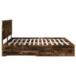 vidaXL Rám postele Dymová dub 200 x 200 cm Kompozitné drevo – Obrázok 9