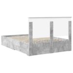 vidaXL Rám postele Betónová šedá 140 x 190 cm Kompozitné drevo – Obrázok 10