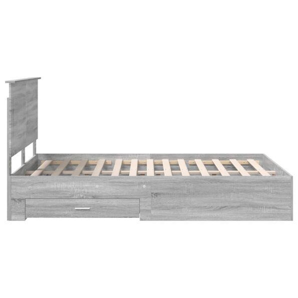 vidaXL Rám postele Sivý Sonoma 140 x 200 cm Kompozitné drevo – Obrázok 9
