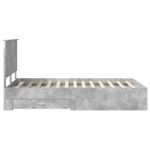 vidaXL Rám postele Betónová šedá 135 x 190 cm Kompozitné drevo – Obrázok 9