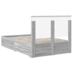 vidaXL Rám postele Sivý Sonoma 120 x 190 cm Kompozitné drevo – Obrázok 10