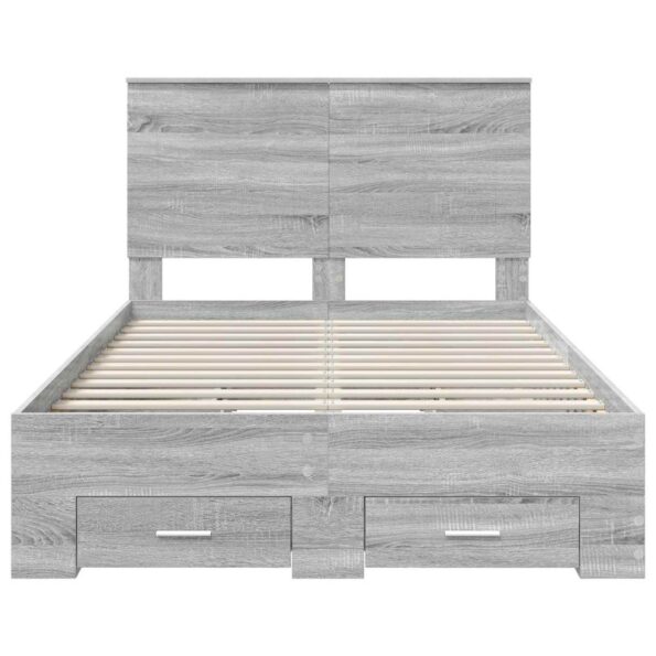 vidaXL Rám postele Sivý Sonoma 120 x 190 cm Kompozitné drevo – Obrázok 8