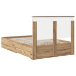 vidaXL Rám postele Remeselný dub 120 x 190 cm Kompozitné drevo – Obrázok 10