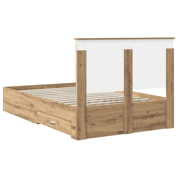 vidaXL Rám postele Remeselný dub 120 x 190 cm Kompozitné drevo – Obrázok 10