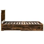 vidaXL Rám postele Dymová dub 120 x 200 cm Kompozitné drevo – Obrázok 9