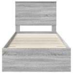 vidaXL Rám postele Sivý Sonoma 100 x 200 cm Kompozitné drevo – Obrázok 7