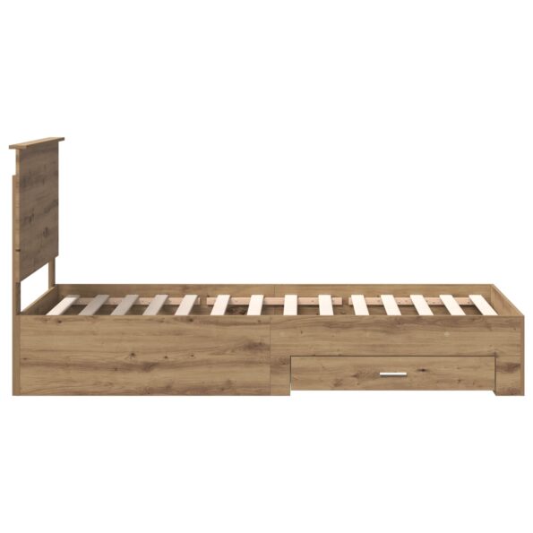 vidaXL Rám postele Remeselný dub 100 x 200 cm Kompozitné drevo – Obrázok 8