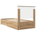 vidaXL Rám postele Remeselný dub 90 x 200 cm Kompozitné drevo – Obrázok 9