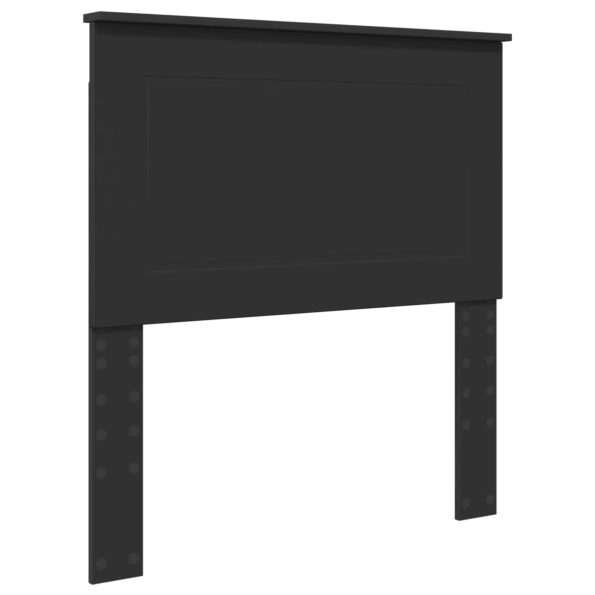 vidaXL Rám postele Čierna a strieborná 75 x 190 cm Kompozitné drevo – Obrázok 6