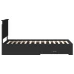 vidaXL Rám postele Čierna a strieborná 75 x 190 cm Kompozitné drevo – Obrázok 8