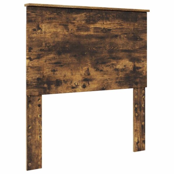 vidaXL Rám postele Dymový dub a striebro 75 x 190 cm Kompozitné drevo – Obrázok 6