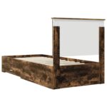 vidaXL Rám postele Dymový dub a striebro 75 x 190 cm Kompozitné drevo – Obrázok 9