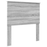 vidaXL Rám postele Sivý Sonoma a striebro 75 x 190 cm Kompozitné drevo – Obrázok 6