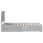 vidaXL Rám postele Sivý Sonoma a striebro 75 x 190 cm Kompozitné drevo – Obrázok 8