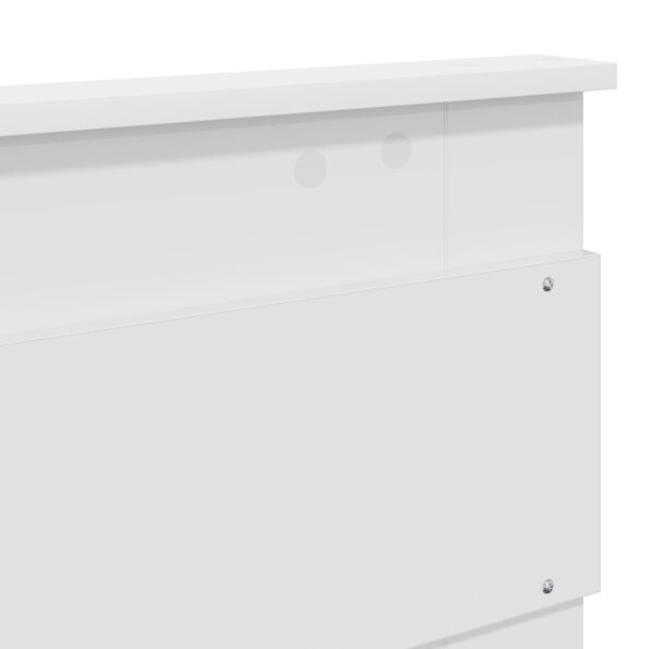 vidaXL Rám postele Biela 200 x 200 cm Masívne borovicové drevo – Obrázok 11