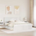 vidaXL Rám postele Biela 200 x 200 cm Masívne borovicové drevo – Obrázok 3
