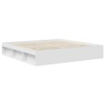 vidaXL Rám postele Biela 200 x 200 cm Masívne borovicové drevo – Obrázok 5
