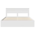 vidaXL Rám postele Biela 200 x 200 cm Masívne borovicové drevo – Obrázok 7