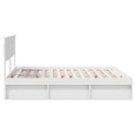 vidaXL Rám postele Biela 200 x 200 cm Masívne borovicové drevo – Obrázok 8