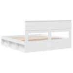 vidaXL Rám postele Biela 200 x 200 cm Masívne borovicové drevo – Obrázok 9