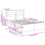 vidaXL Rám postele s čelnou doskou Remeselnícky dub 140 x 190 cm – Obrázok 13