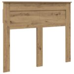 vidaXL Rám postele s čelnou doskou Remeselnícky dub 135 x 190 cm – Obrázok 6