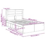 vidaXL Rám postele Sonoma 120 x 200 cm Masívne borovicové drevo – Obrázok 13