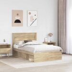 vidaXL Rám postele Sonoma 120 x 200 cm Masívne borovicové drevo – Obrázok 3