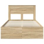 vidaXL Rám postele Sonoma 120 x 200 cm Masívne borovicové drevo – Obrázok 7