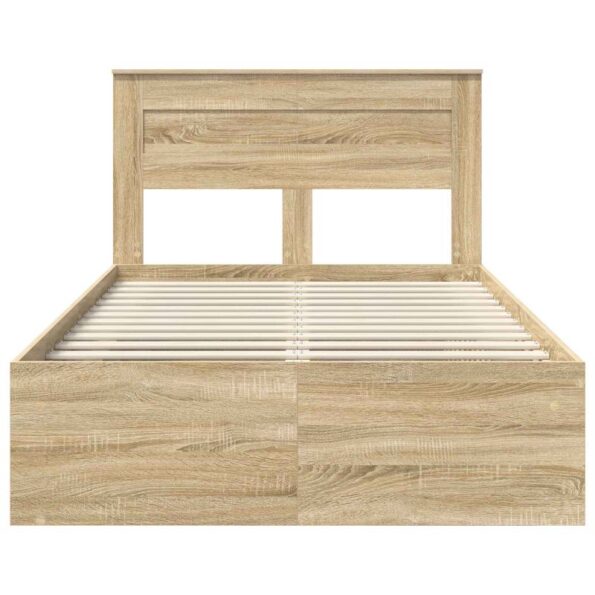 vidaXL Rám postele Sonoma 120 x 200 cm Masívne borovicové drevo – Obrázok 7