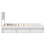 vidaXL Rám postele Biela 100 x 200 cm Masívne borovicové drevo – Obrázok 8