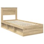 vidaXL Rám postele Sonoma 100 x 200 cm Masívne borovicové drevo – Obrázok 4