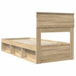 vidaXL Rám postele Sonoma 100 x 200 cm Masívne borovicové drevo – Obrázok 9