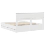 vidaXL Rám postele so zásuvkou Biela 180 x 200 cm Inžinierske drevo – Obrázok 10