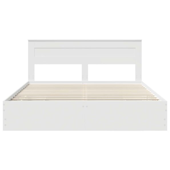 vidaXL Rám postele so zásuvkou Biela 180 x 200 cm Inžinierske drevo – Obrázok 8