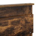 vidaXL Rám postele Dymová dub 135 x 190 cm Inžinierske drevo – Obrázok 12