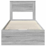 vidaXL Rám postele Sivý Sonoma 100 x 200 cm Inžinierske drevo – Obrázok 8