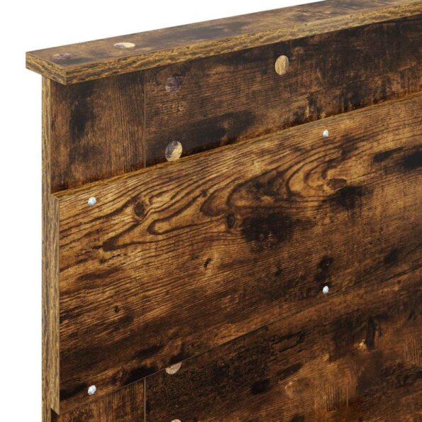 vidaXL Rám postele Dymová dub 90 x 200 cm Inžinierske drevo – Obrázok 12