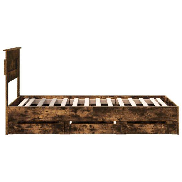 vidaXL Rám postele Dymová dub 90 x 200 cm Inžinierske drevo – Obrázok 9