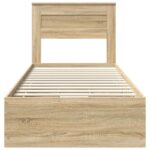vidaXL Rám postele Sonoma dub 75 x 190 cm Inžinierske drevo – Obrázok 8