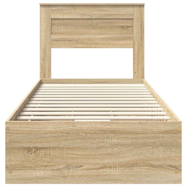 vidaXL Rám postele Sonoma dub 75 x 190 cm Inžinierske drevo – Obrázok 8