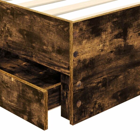 vidaXL Rám postele Dymová dub 75 x 190 cm Inžinierske drevo – Obrázok 11