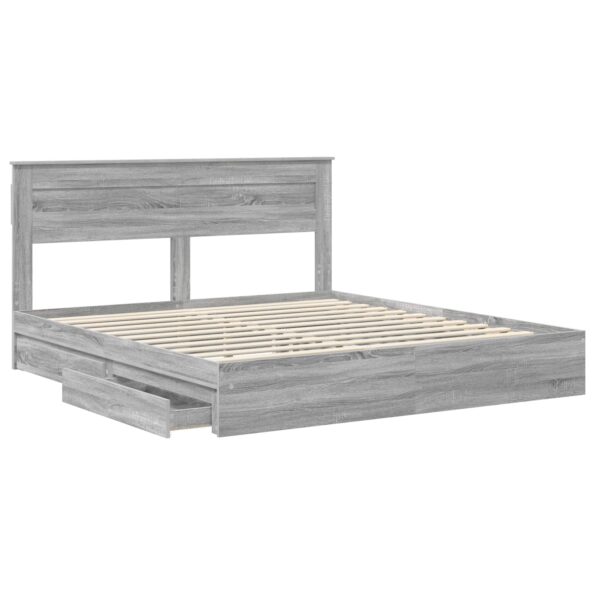 vidaXL Úložná posteľ Sivý Sonoma 180 x 200 cm Kompozitné drevo – Obrázok 5