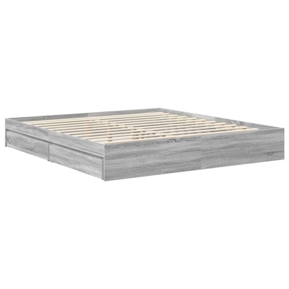 vidaXL Úložná posteľ Sivý Sonoma 180 x 200 cm Kompozitné drevo – Obrázok 6