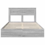 vidaXL Úložná posteľ Sivý Sonoma 160 x 200 cm Kompozitné drevo – Obrázok 8